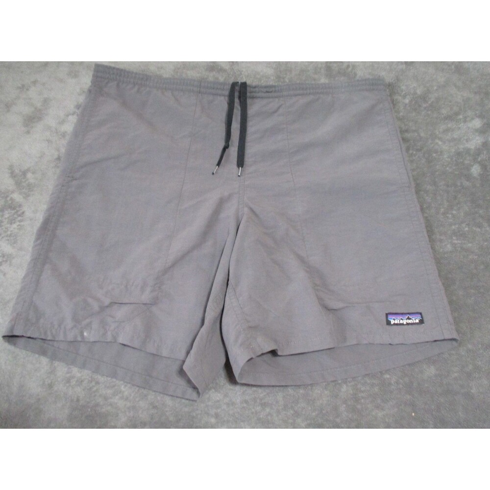 Patagonia Men’s Baggies Longs 6” Lined Shorts Large Forge Grey Gray  Hiking